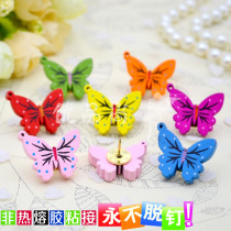 7 colors 7 grain wood dreamy butterfly nail wall by nail wall stud Colorful Nails Creative Cork big Head Tnail