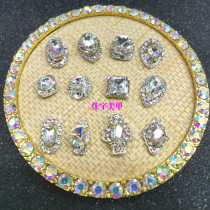 Nail Art Alloy Jewelry AB Magic Color Metal Accessories Colorful Gems Imported Rhinestone Decoration DIY Bride Nails