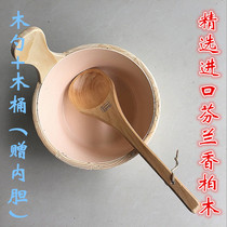 Special wooden barrel for sauna room wooden spoon cedar wood hand-made sauna stove watering sweat steaming shower gift liner