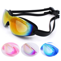 Song wave HD colorful TV plated fashion waterproof anti-fog anti-UV mens and womens swimming equipment goggles 802