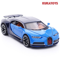 Simulation alloy car Model 1:32 Bugatti small sports car sound and light return to open the door childrens toy ornaments gift