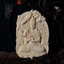 Mammoth ivory tooth carving (big trend to BodhisattBodhisattva) Zodiac horse patron saint and pendant duozodiac Zodiacs life