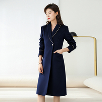Professional son of a great coat of clothes 2022 new work clothes blue winter dress sweaters and nanny fur coats women