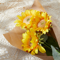 ins wind simulation flower sunflower photo props Net red shooting background Kraft paper hand fake flower picnic decoration posing jewelry Food cake Gu Mei photography Graduation travel small objects