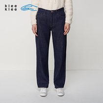 klee klee heavy weight no elastic denim mens edition straight pants K0193PA23