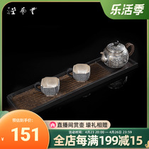 Cloud Arts Hall Mat Surface Heavy Bamboo Tea Tray Dry Bubble Table Home Day Type Rectangular Handmade Bamboo Chigong Fu Tea Furniture Tray