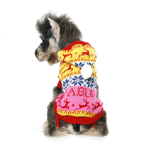 Doug cartoon hooded pet clothes Teddy Schnauzer winter warm