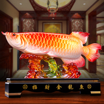 Chinese arowana decoration living room decoration water glass crafts creative decoration shop opening gift