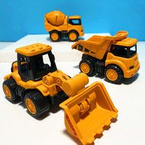 Small engineering car set baby inertial anti-fall toy excavator bulldozer children dump truck mixer truck male