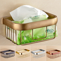 European antique brushed rose gold carton rack black and white all copper bathroom pendant without punching