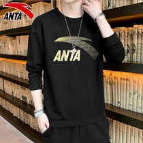 Anta sweater men black 2021 new summer official top loose base pullover long-sleeved t-shirt