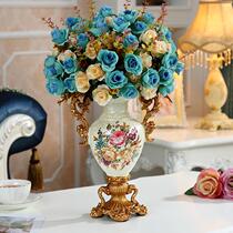 European-style binaural Vase ornaments living room flower arrangement home decoration simulation flower fake flower living room table TV cabinet flower Ware