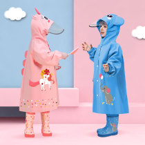 Children raincoat girls kindergarten baby girl primary school dinosaur raincoat 2-8 years old children rain suit 2021