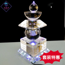Crystal Stupa Five-wheel Stupa Treasure Koyin Dharani Tower Tibetan relic Manna pill Buddha offering ornaments
