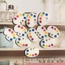 (Xixi grocery Store)Simulation mini drawing board Color palette Resin accessories DIY creative handmade material jewelry