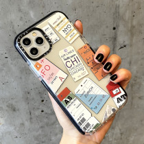 Suitable Apple 12mini creative boarding card mobile phone case iphone11promax transparent silicone trend soft set