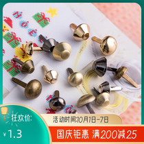 Bag metal foot nails 15mm 12mm mushroom nail bucket bottom nail semi-round foot nail diy luggage accessories