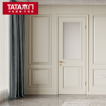 Tata Wooden Door Janeo Custom Painted Kitchen Washroom Room Door Glass Wooden Door JOBL-013m White Silent Door