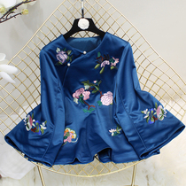 Chinese style womens clothing 2020 spring and summer new improved young cheongsam retro embroidered short Chinese top loose