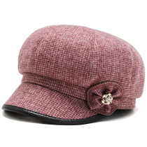 Middle-aged and elderly hats ladies autumn and winter fashion berets warm cotton hats Grandma mother Fedora