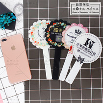 logo semi-permanent hand-held door plate Korean nail shop logo logo cute character card photo sign customized