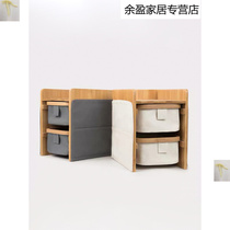 State Life Brief Desktop Desktop Containing Box Drawer double Cosmetic Finishing Box Dresser Bamboo Cloth containing box
