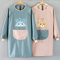 Apron Creativity Net Red Fashion Women Foreign Air Beautiful Korean version Home Hood Clothes Work Anti Oil Stain can wipe long sleeves