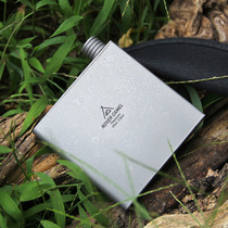 Range Rover outdoor Titanium flat jug Pure titanium jug Portable wine set Portable mini square wine bottle White wine 6 ounces