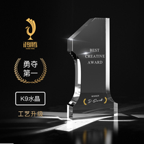 Crystal Trophy custom-made medals number 1 First Anniversary Souvenir excellent staff lettering