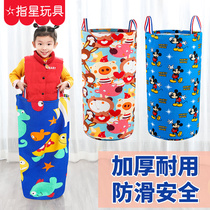 Kangaroo jumping bag kindergarten childrens indoor sports sensory training equipment cloth bag early education Home outdoor toys