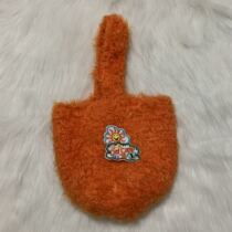 Original homemade Cool Trampoline Adorable Sun Orange Hand Grab Bag Handbags Cute Soft Weave Bag