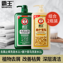 Bawang shampoo set anti-itching oil fluffy 1L ginger Polygonum multiflorum shampoo male lady family dress