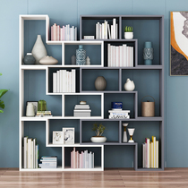 Simple combination bookcase creative corner bookshelf bedroom floor simple shelf partition display rack