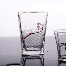 Taiwan Hand Painted Crystal Glass Male Cup Square Sketching Heat Resistant Hand Plum Tea Cup Justice Cup Day Style Tea Drinking Cup