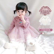 Baby clothes autumn clothes newborn princess ha three-month baby foreign-aged girl 100-day banquet skirt