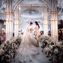 New wedding props wrought iron stars and moons road leading ornaments screen wedding film sunshine board transparent arch