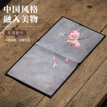 Painted tea cloth tea towel absorbent thickened high-end tablecloth pot small square towel rag kung fu tea set tea ceremony accessories