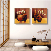 ABV Old three cross stitch cotton thread embroidery new product 5D precision printing living room two pairs flower bottle flower Phalaenopsis