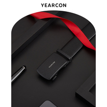 Yercon Belt Men Genuine Leather Head Layer Cow Leather Automatic Buckle Pants Waist Upscale Genuine Leather Business West Pants Trend