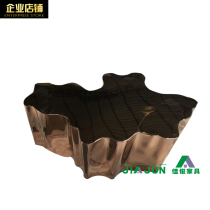 Creative modern stainless steel luxury tree root coffee table Villa Model Room original design shaped sofa coffee table 6583