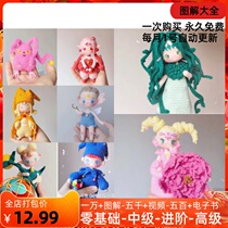 42 Kuluo Brand Illustration A total of 11 Kuluo Brand Packaging Electronic Crochet Illustration such as Sakura Flower Tree Lamp Cloud Rain and Mian