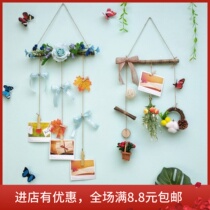 Photo wall decoration hemp rope photo clip hanging wall living room room wall pendant wall photo creative handmade decoration