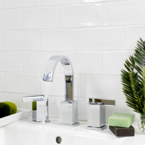 Wave surface long bar small white brick engineering brick Nordic simple kitchen bathroom bathroom balcony wall tile