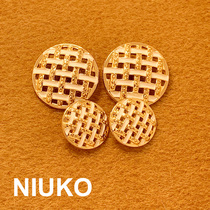 NIUKO white gold strand empty design fashion coat buttons Metal jacket buttons Exquisite high-end buttons
