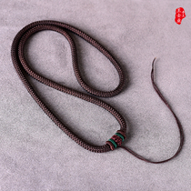 Mens bold pullover pendant lanyard necklace rope hand-woven jade jade stone black pendant rope high-end