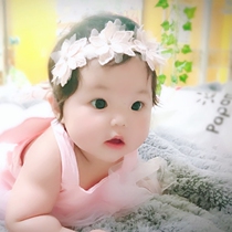 Baby hair band headdress lace flower gold silver silk thread baby hair band floral headdress tide