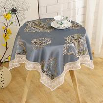 Round table tablecloth fabric Cotton-shaped small use Xinjiaqing thickened European F tablecloth size restaurant round cloth luxury