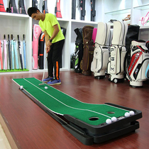 Indoor Golf Push Practice Set Adjustable Slope Mini Green Wide Floor Practice Carpet