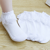 Macedonia Girl Lace Lace Lace Show Pure White Socks Latin Performance Examination Regulating Dance Socks
