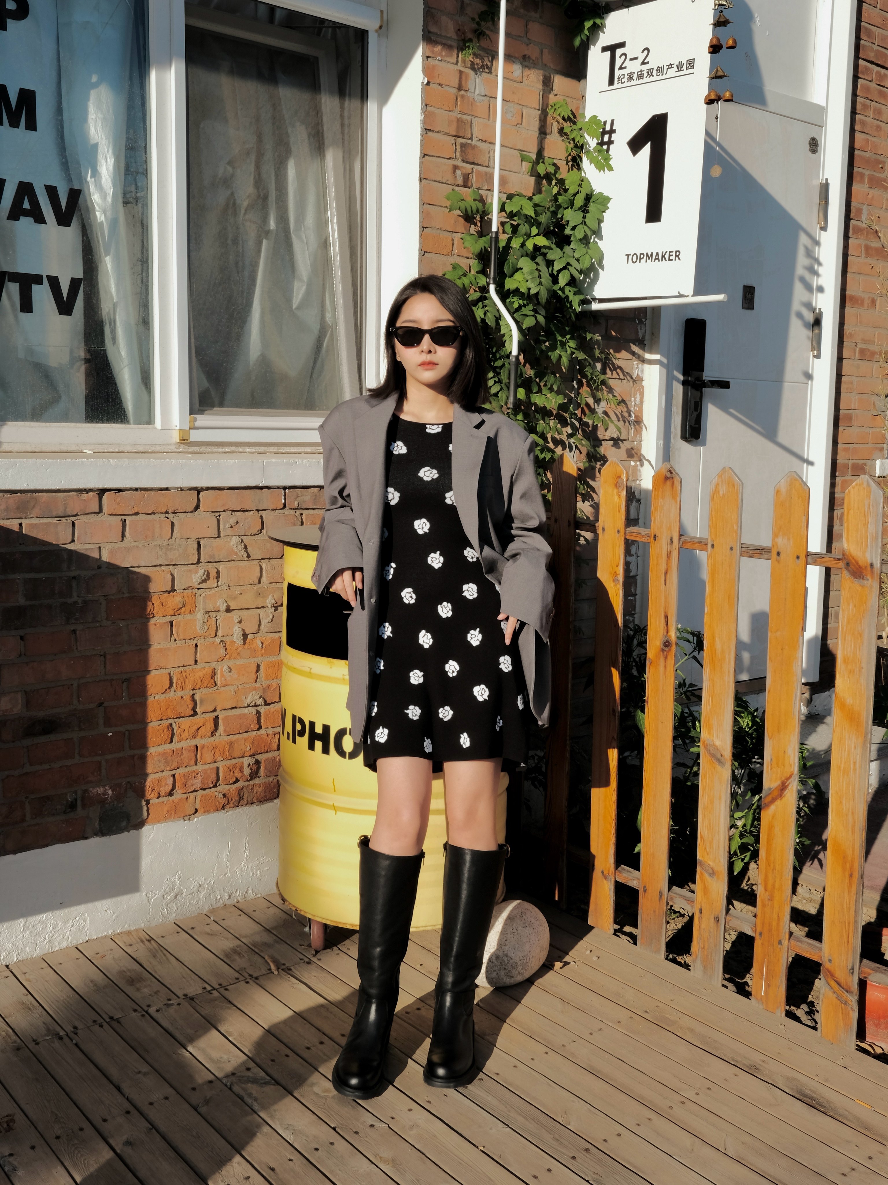 kisscat接吻猫[城市旅人]骑士靴，万茜方枪枪美洋同款真皮皮带扣复古英伦风